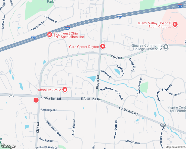 map of restaurants, bars, coffee shops, grocery stores, and more near 1510 Lake Pointe Way in Centerville