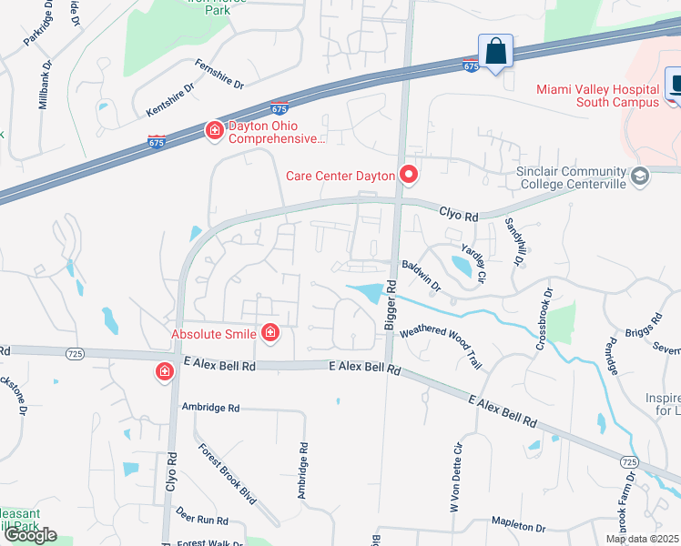 map of restaurants, bars, coffee shops, grocery stores, and more near 1410 Lake Pointe Way in Centerville