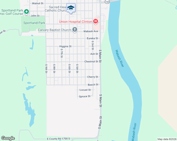 map of restaurants, bars, coffee shops, grocery stores, and more near 318 Poplar St in Clinton