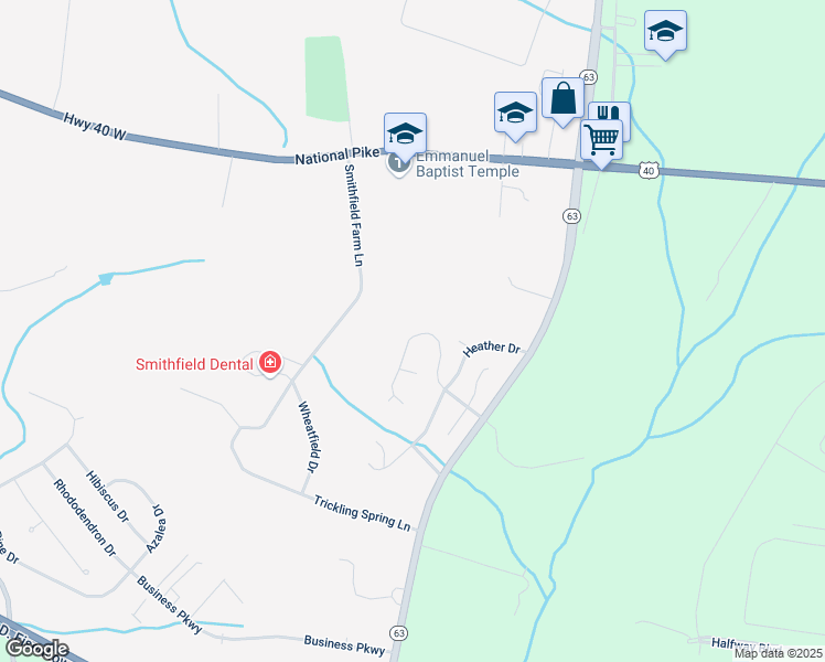 map of restaurants, bars, coffee shops, grocery stores, and more near 16228 McGregor Drive in Hagerstown