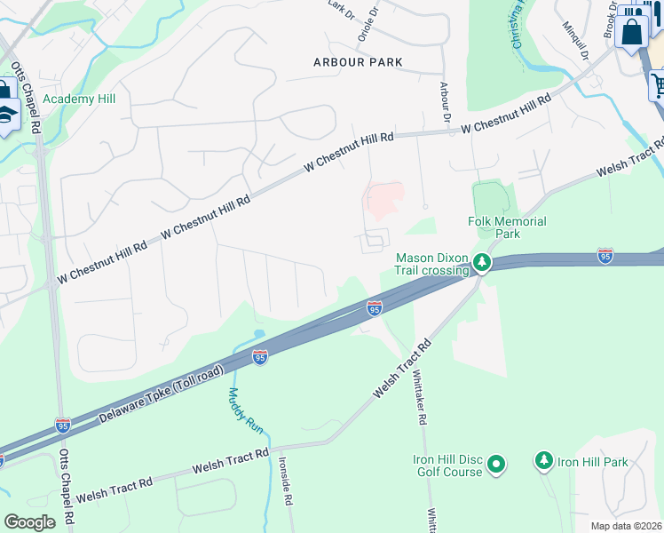 map of restaurants, bars, coffee shops, grocery stores, and more near 1028 Summit View Dr in Newark