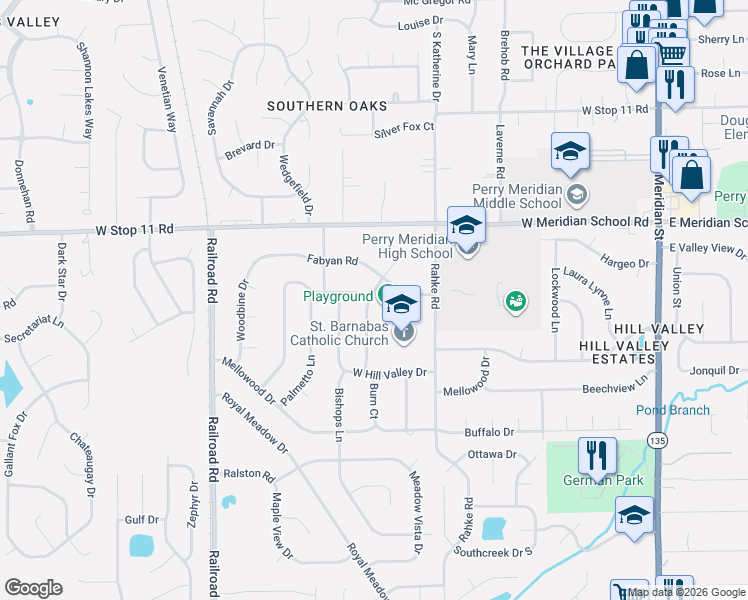map of restaurants, bars, coffee shops, grocery stores, and more near 8209 Burn Court in Indianapolis