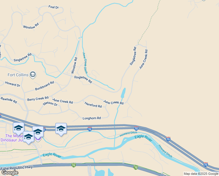 map of restaurants, bars, coffee shops, grocery stores, and more near 567 Singletree Road in Edwards