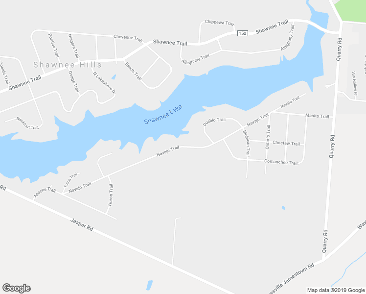 map of restaurants, bars, coffee shops, grocery stores, and more near 4228 Navajo Trail in Jamestown