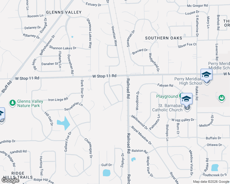 map of restaurants, bars, coffee shops, grocery stores, and more near 8111 Maple Stream Boulevard in Indianapolis