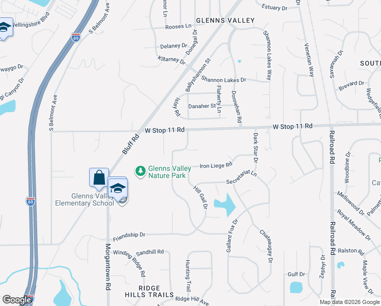map of restaurants, bars, coffee shops, grocery stores, and more near 8028 Forward Pass Road in Indianapolis