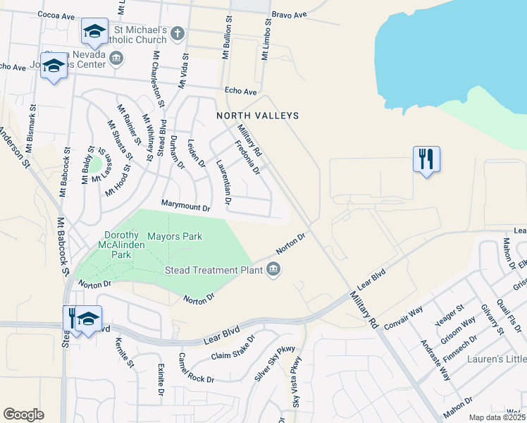 map of restaurants, bars, coffee shops, grocery stores, and more near 10945 Bloomsburg Drive in Reno