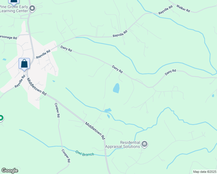 map of restaurants, bars, coffee shops, grocery stores, and more near 1203 Dairy Road in Parkton