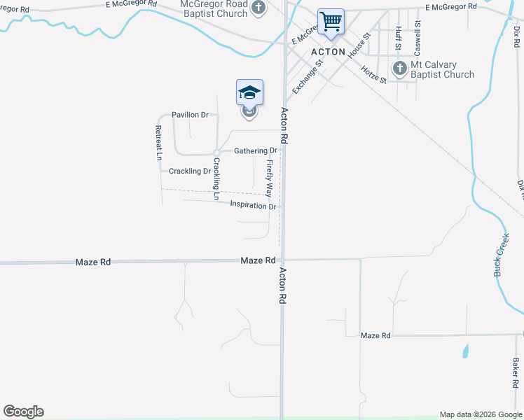 map of restaurants, bars, coffee shops, grocery stores, and more near 10917 Inspiration Drive in Indianapolis