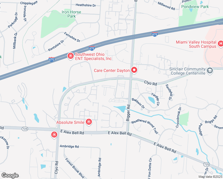 map of restaurants, bars, coffee shops, grocery stores, and more near 6701 Green Branch Drive in Centerville