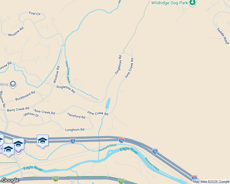 map of restaurants, bars, coffee shops, grocery stores, and more near 820 June Creek Rd in Edwards