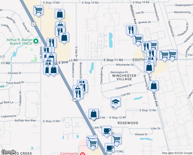 map of restaurants, bars, coffee shops, grocery stores, and more near 8133 Snug Harbor Drive in Indianapolis