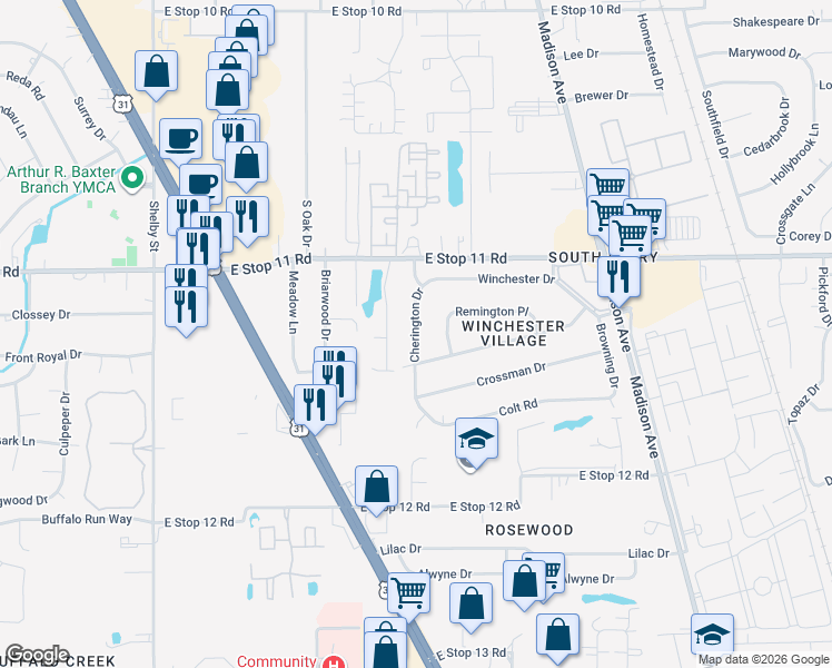 map of restaurants, bars, coffee shops, grocery stores, and more near 8133 Snug Harbor Drive in Indianapolis