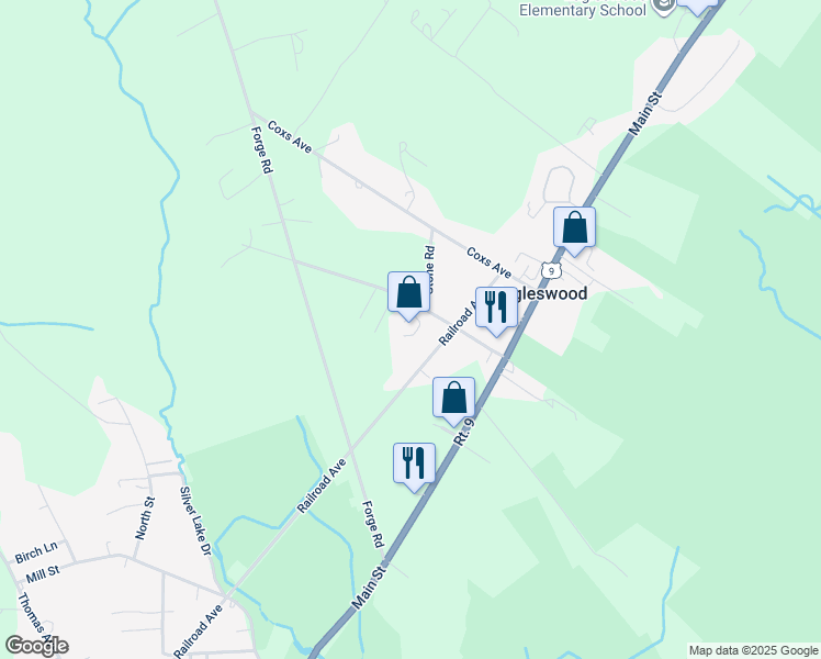 map of restaurants, bars, coffee shops, grocery stores, and more near 159 Sprague Avenue in Eagleswood