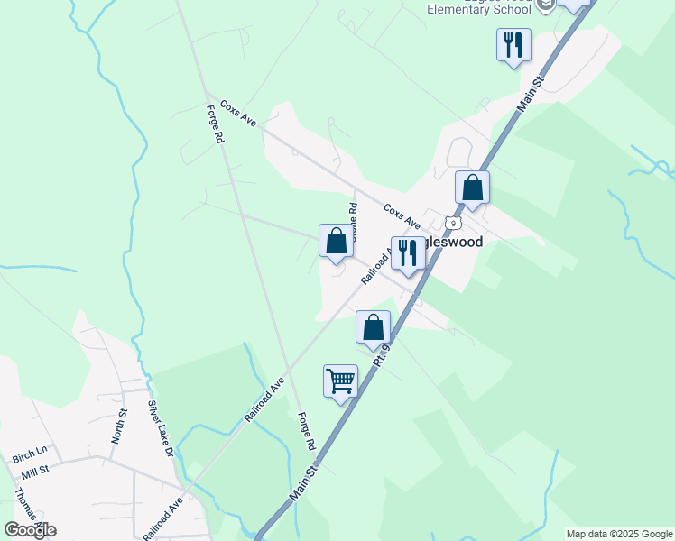 map of restaurants, bars, coffee shops, grocery stores, and more near 159 Sprague Avenue in Eagleswood