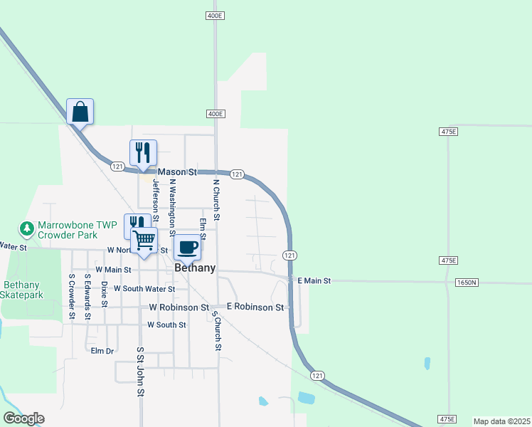 map of restaurants, bars, coffee shops, grocery stores, and more near 2-98 Chickadee Court East in Bethany
