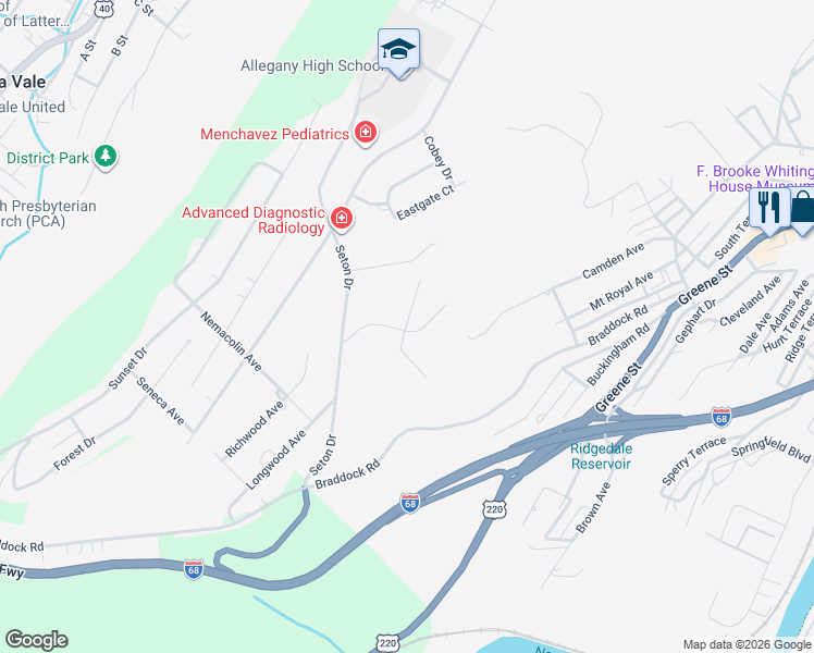 map of restaurants, bars, coffee shops, grocery stores, and more near 815 Arrowhead Trail in Cumberland