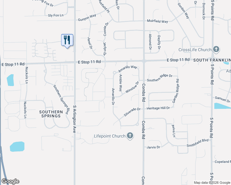 map of restaurants, bars, coffee shops, grocery stores, and more near 6250 Winslow Drive in Indianapolis