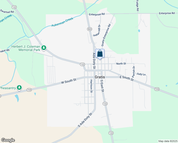map of restaurants, bars, coffee shops, grocery stores, and more near in Gratis