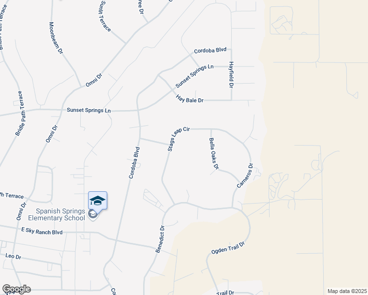 map of restaurants, bars, coffee shops, grocery stores, and more near 150 Stags Leap Circle in Sparks