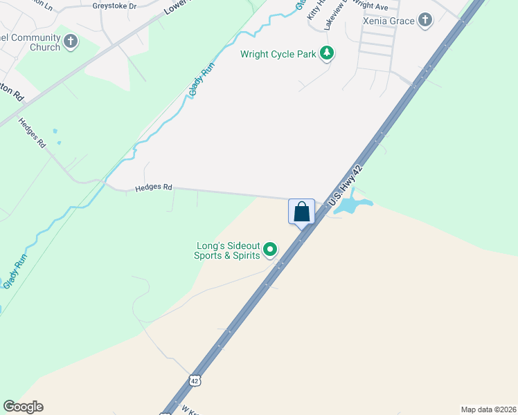 map of restaurants, bars, coffee shops, grocery stores, and more near 817 Hedges Road in Xenia