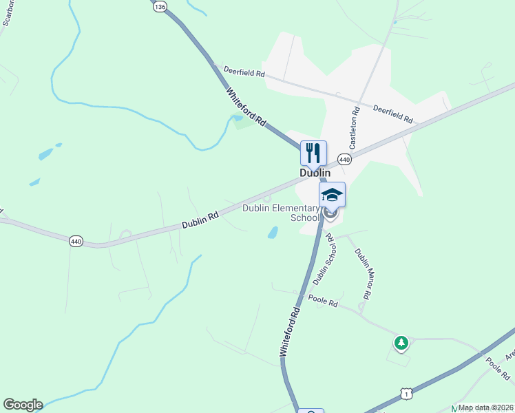 map of restaurants, bars, coffee shops, grocery stores, and more near 3243 Dublin Road in Street