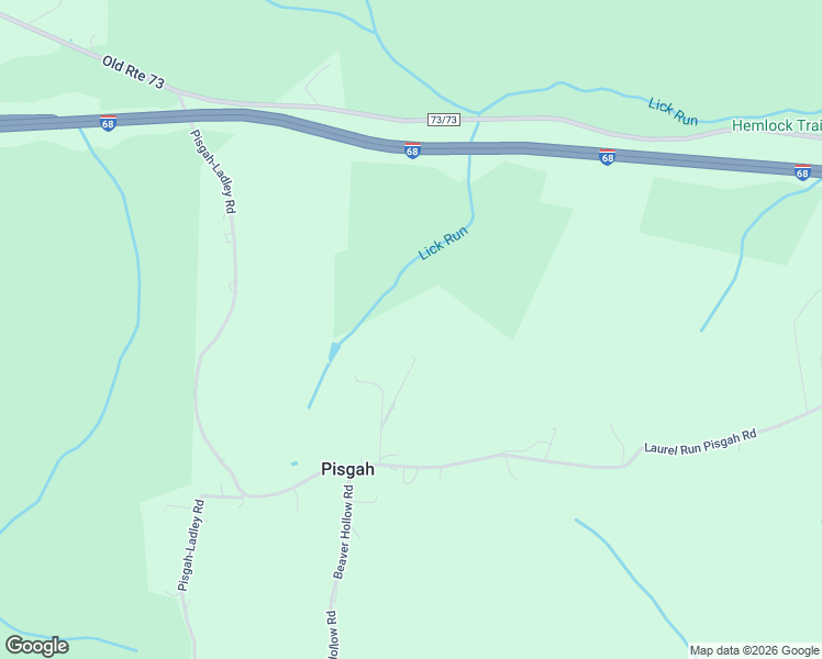 map of restaurants, bars, coffee shops, grocery stores, and more near 301 County Route 73/5 in Bruceton Mills