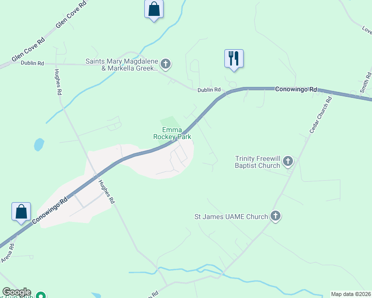 map of restaurants, bars, coffee shops, grocery stores, and more near 3346 Center Street in Darlington