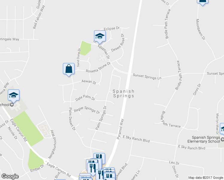 map of restaurants, bars, coffee shops, grocery stores, and more near 35 Karnak Circle in Sparks
