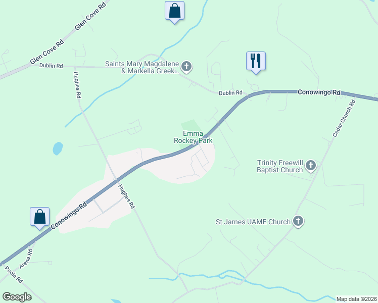 map of restaurants, bars, coffee shops, grocery stores, and more near 4039 Conowingo Road in Darlington