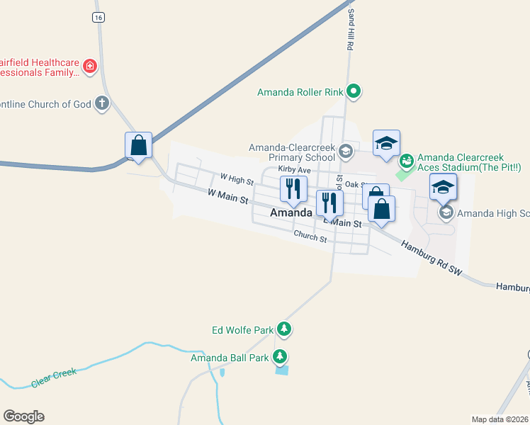 map of restaurants, bars, coffee shops, grocery stores, and more near 129 West Main Street in Ashville