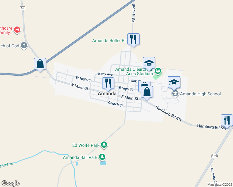 map of restaurants, bars, coffee shops, grocery stores, and more near 120 East Main Street in Ashville