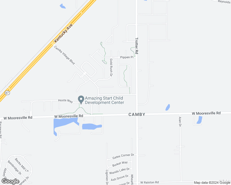 map of restaurants, bars, coffee shops, grocery stores, and more near 8430 Sansa Street in Camby