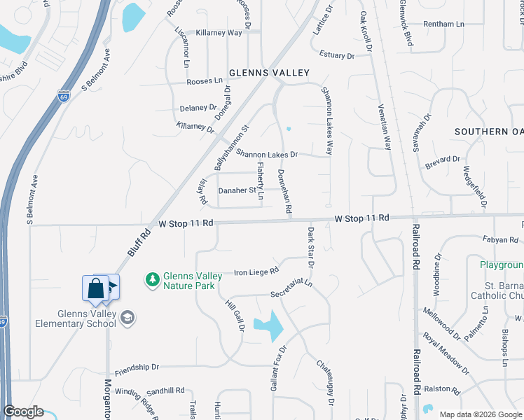map of restaurants, bars, coffee shops, grocery stores, and more near 1555 Connemara Road in Indianapolis