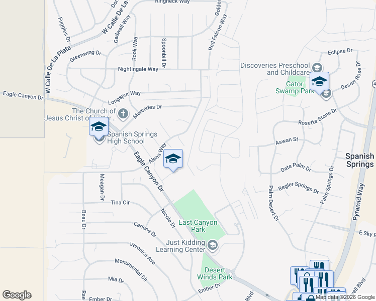 map of restaurants, bars, coffee shops, grocery stores, and more near 161 Cecilia Court in Sparks