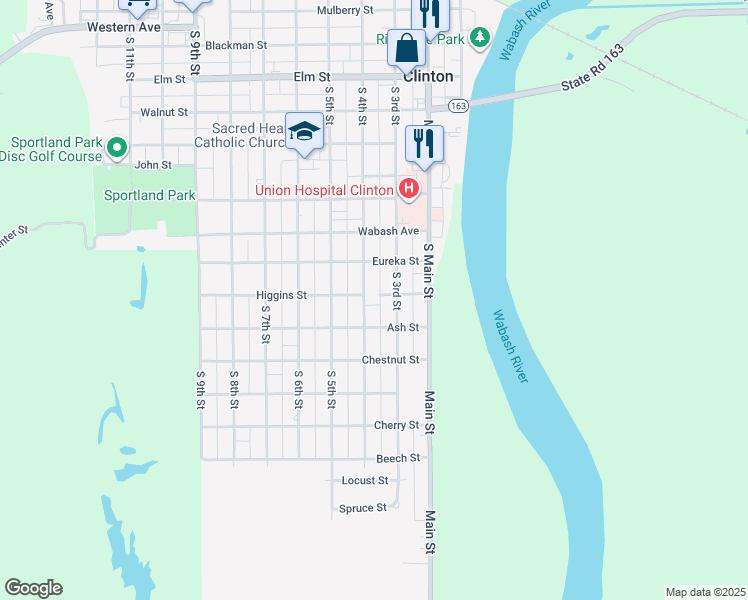 map of restaurants, bars, coffee shops, grocery stores, and more near 1306312 East 850 South in Clinton