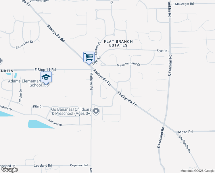 map of restaurants, bars, coffee shops, grocery stores, and more near 8146 Bentley Farms Place in Indianapolis