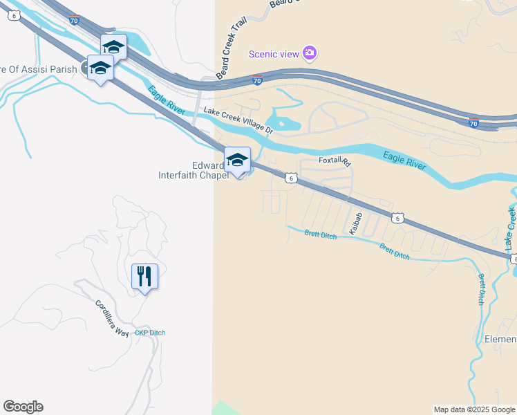 map of restaurants, bars, coffee shops, grocery stores, and more near 34353 Highway 6 Side C-101 in Edwards