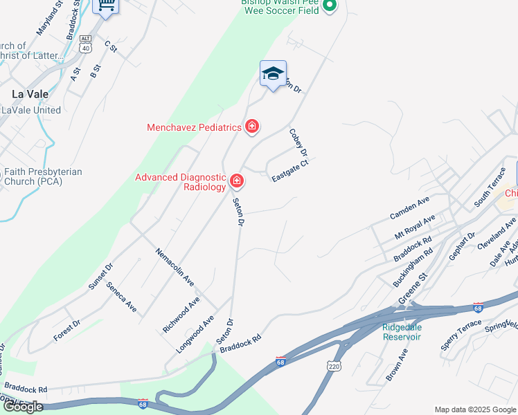 map of restaurants, bars, coffee shops, grocery stores, and more near 1117 Cherrywood Avenue in Cumberland
