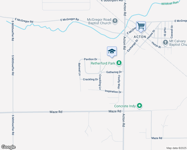 map of restaurants, bars, coffee shops, grocery stores, and more near 8064 Pavilion Court in Indianapolis