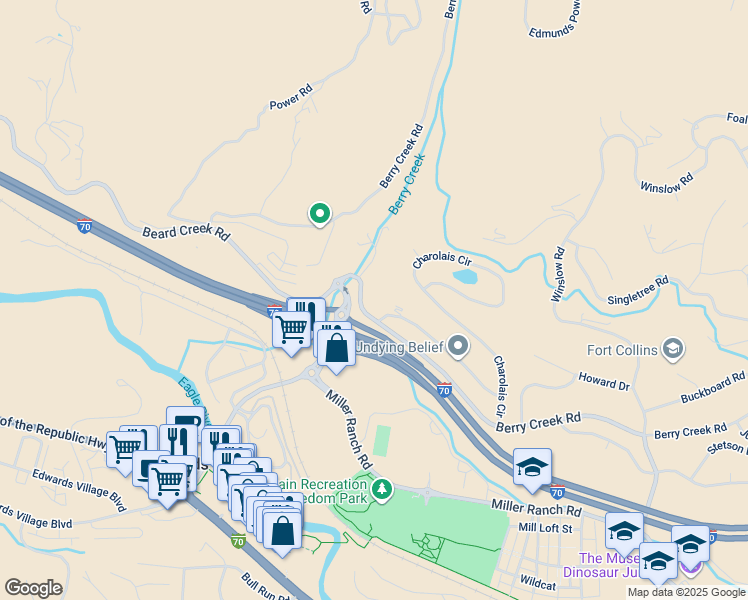 map of restaurants, bars, coffee shops, grocery stores, and more near 11 Hackamore Road in Edwards