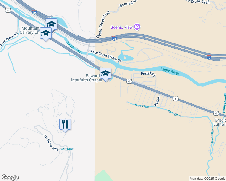 map of restaurants, bars, coffee shops, grocery stores, and more near in Edwards
