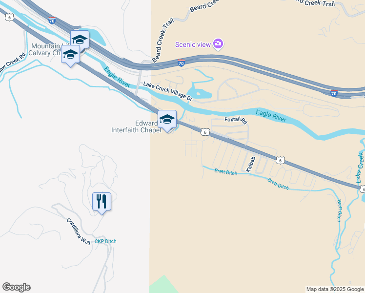 map of restaurants, bars, coffee shops, grocery stores, and more near in Edwards