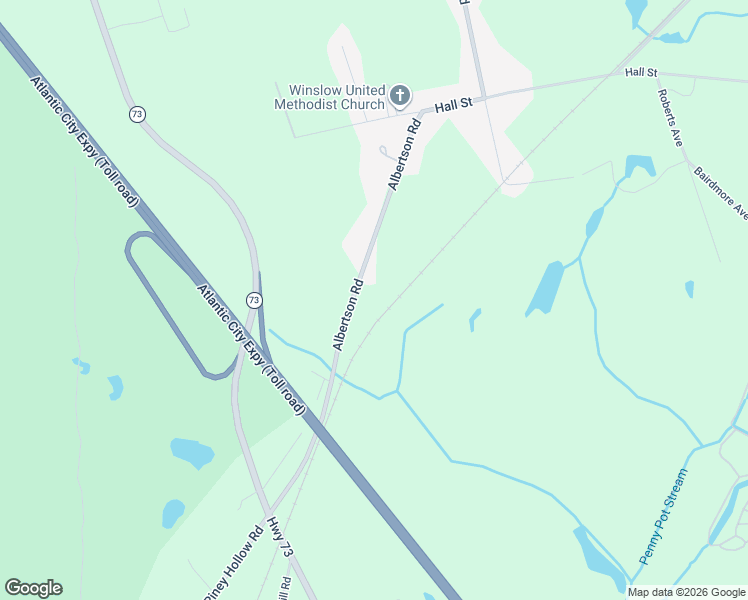 map of restaurants, bars, coffee shops, grocery stores, and more near 646 Albertson Road in Camden County