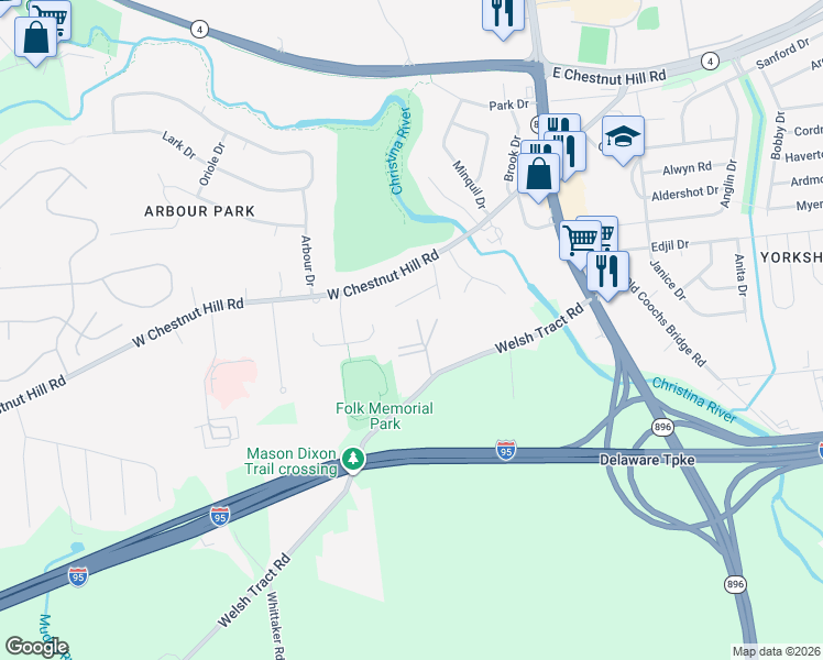 map of restaurants, bars, coffee shops, grocery stores, and more near 810 Del Grove Avenue in Newark