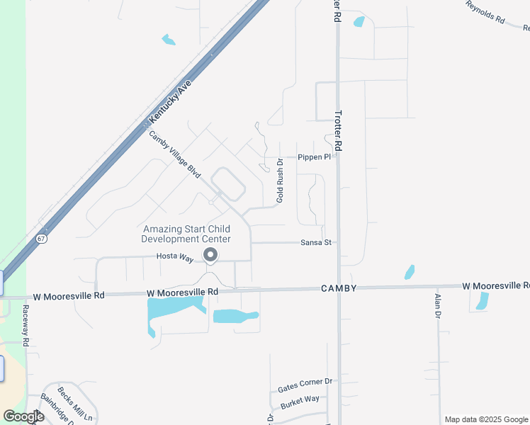 map of restaurants, bars, coffee shops, grocery stores, and more near 8520 Gold Rush Way in Indianapolis