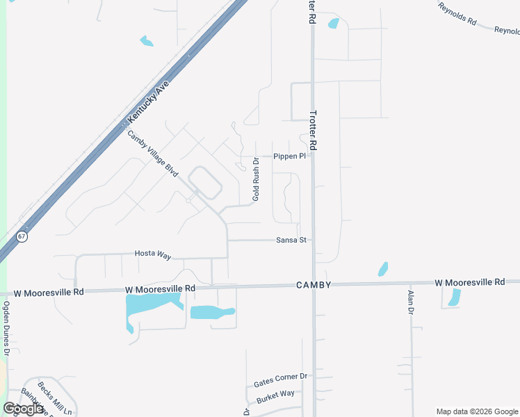 map of restaurants, bars, coffee shops, grocery stores, and more near 8520 Gold Rush Way in Indianapolis