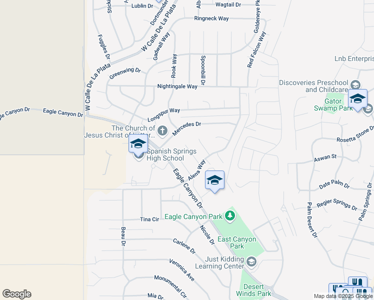 map of restaurants, bars, coffee shops, grocery stores, and more near 131 Catrina Court in Sparks