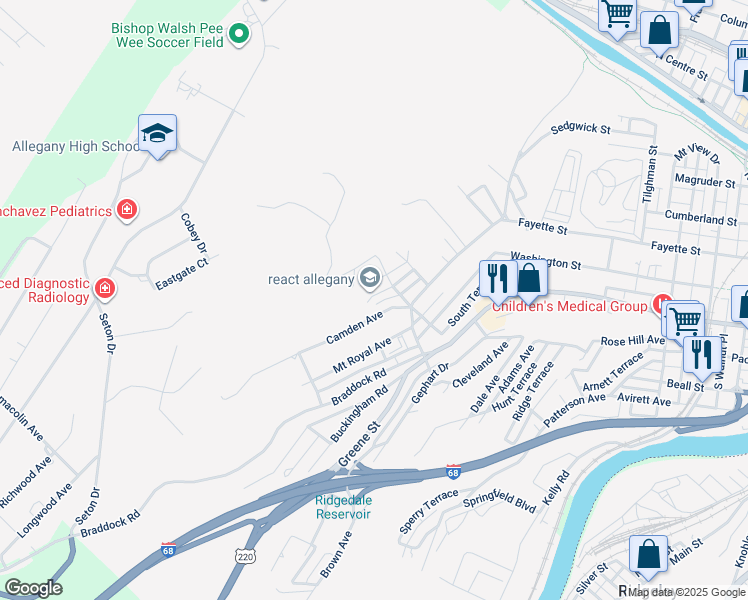 map of restaurants, bars, coffee shops, grocery stores, and more near 810 MacDonald Terrace in Cumberland