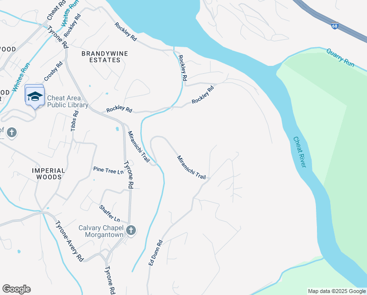 map of restaurants, bars, coffee shops, grocery stores, and more near 548 Ed Dunn Road in Morgantown